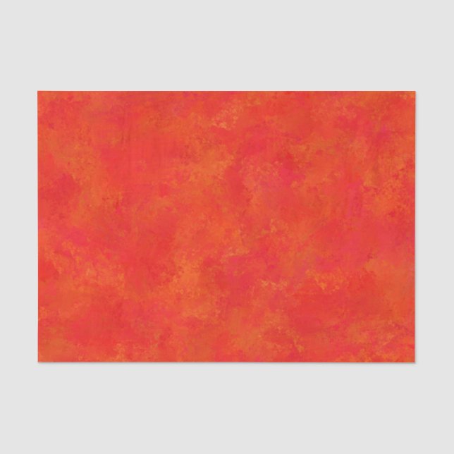 Papel De Seda Padrão Red Orange Abstrato (Frente )