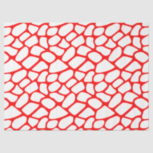 Papel De Seda Padrão Red & White Giraffe