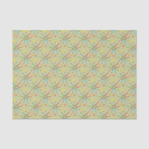 Papel De Seda Padrão Retrocolorido de Impulso Atômico