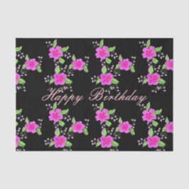 Papel De Seda Padrão rosa e preto