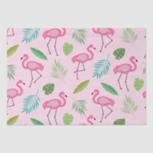 Padrão rosa flamingo com folhas tropicais