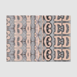 Papel De Seda Padrão Rustic Abstrato Beige Script