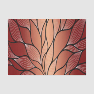Papel De Seda Padrão Rustic Coppery Bronze de Licença