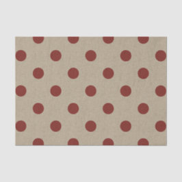 Papel De Seda Padrão Rustic Red Faux Burlap Bolinhas