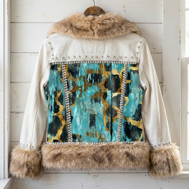 Papel De Seda Padrão Rustic Western Cowgirl Chic Animal (Criador carregado)