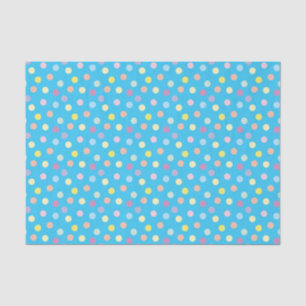 Papel De Seda Padrão Secundário Colorido no Azul Brilhante