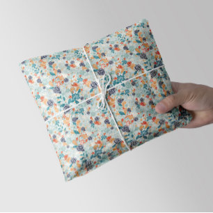 Papel De Seda Padrão sem costura da Flor Retro Floral