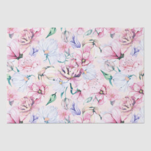 Papel De Seda Padrão sem falhas de flores estéticas