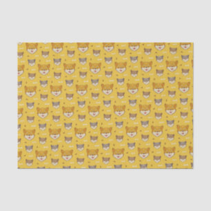 Papel De Seda Padrão Shiba Inu