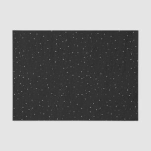 Papel De Seda Padrão Simples de Flocos de Neve Pretos e Brancos