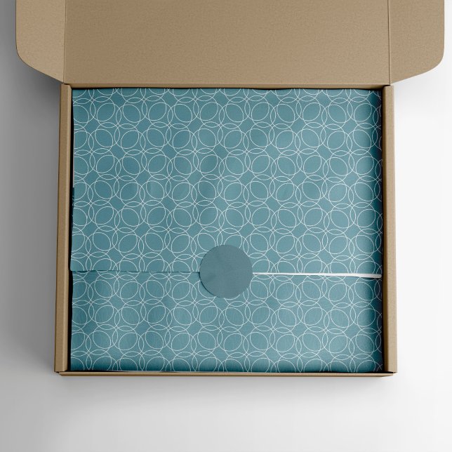 Papel De Seda Padrão Simples Moderno (grey blue tissue paper)