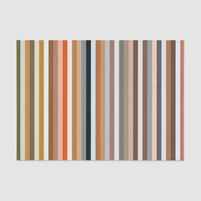 Papel De Seda Padrão striptep multicolorido (Frente )