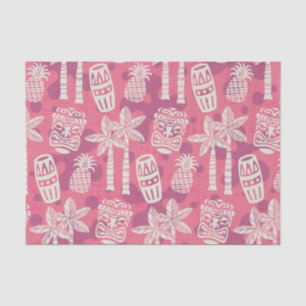 Papel De Seda Padrão Tiki Moderno de Meados do Século Retro