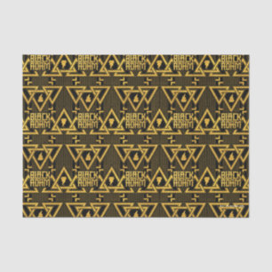 Papel De Seda Padrão triangular de raio de Adam preto