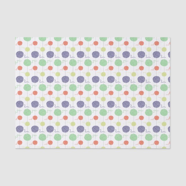 Papel De Seda Padrão Tropical Yarn Ball String (Frente )