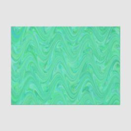 Papel De Seda Padrão Verde Azul Marmoreado