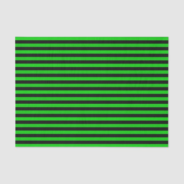 Papel De Seda Padrão Verde Black Stripes Invisível (Frente )