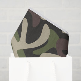 Papel De Seda Padrão Verde-Castanho da Camuflagem Militar