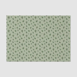 Papel De Seda padrão verde da árvore de natal simples