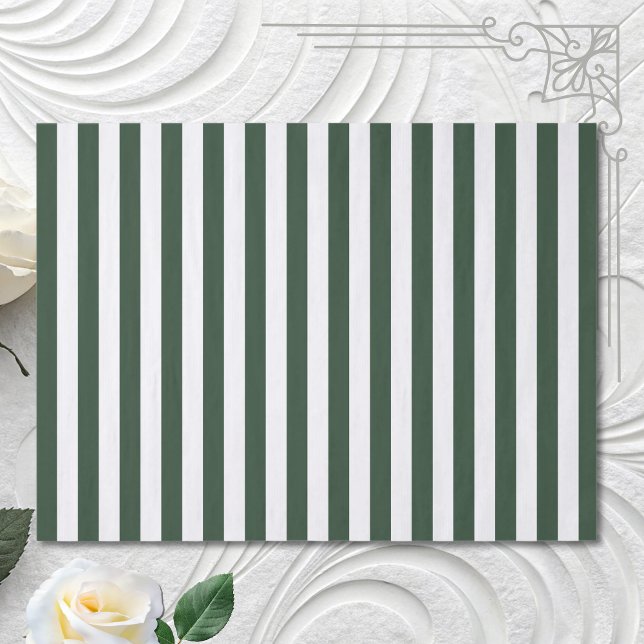 Papel De Seda Padrão verde e branco de caça elegante (Criador carregado)