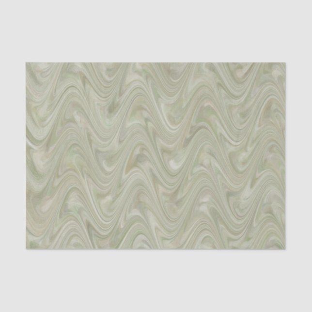 Papel De Seda Padrão Verde Marbling (Frente )