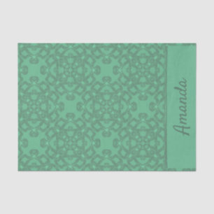 Papel De Seda Padrão verde-menta personalizado
