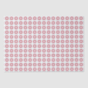 Papel De Seda Padrão Verde Vermelho e Branco Natal