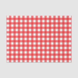 Papel De Seda Padrão Verificado do Classic Cafe Red Gingham