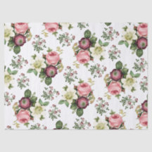 Padrão Vintage Floral Rosa