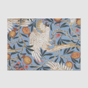 Papel De Seda Padrão Vintage Retro Cockatoo e Pomegranate