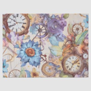 Papel De Seda Padrão Vitoriano Pastel Steampunk