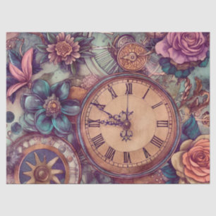 Papel De Seda Padrão Vitoriano Pastel Steampunk