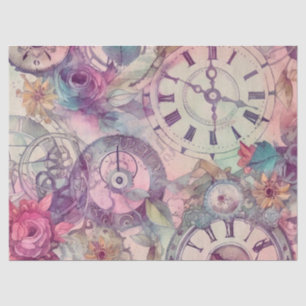 Papel De Seda Padrão Vitoriano Pastel Steampunk