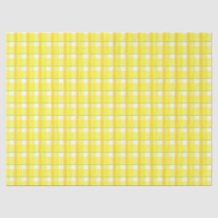 Papel De Seda Padrão Xadrez Amarelo e Laranja