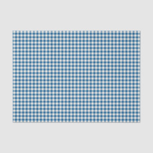 Papel De Seda Padrão Xadrez Azul Marinho Gingham Fofo Retrô