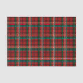 Papel De Seda Padrão Xadrez Natalino Vermelho, Creme e Verde