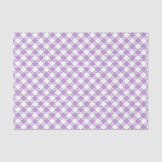 PAPEL DE SEDA PADRÃO XADREZ PÁSCOA ROXO E BRANCO (Frente )