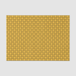 Papel De Seda Padrão Xadrez Preto e Amarelo