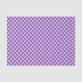 Papel De Seda Padrão Xadrez Preto Roxo