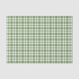 Papel De Seda Padrão Xadrez Verde Branco