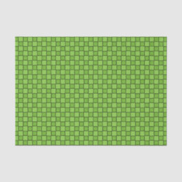 Papel De Seda Padrão Xadrez Verde e Preto
