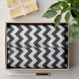 Papel De Seda Padrão Zigzag preto e branco, padrão Chevron