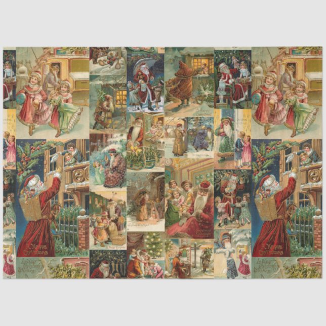 Papel De Seda Padre Vitoriano Natal com Crianças Coletivas (Frente )