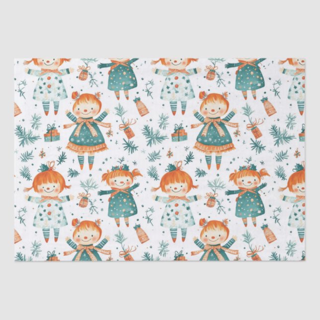 Papel De Seda Padrinha de Natal bonito (Frente )