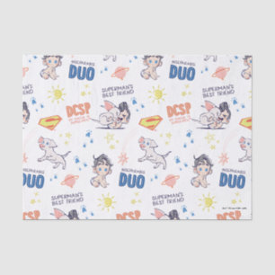 Papel De Seda Padrões Baby Krypto e Superman