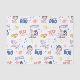 Papel De Seda Padrões Baby Krypto e Superman