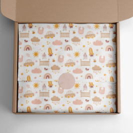 Papel De Seda Padrões de bebês lindos. Enfermeiro de brinquedos 