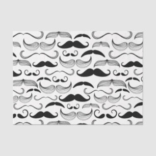 Papel De Seda Padrões de bigode de cavalheiros em todas as form
