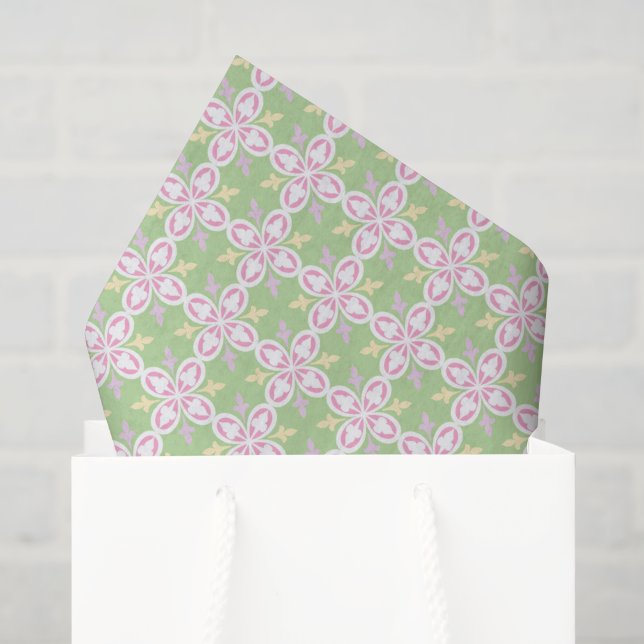 Papel De Seda Padrões de Cores Pastel de Primavera Páscoa Doce (Sacola de presentes)