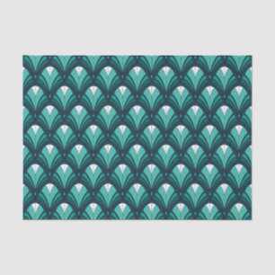PAPEL DE SEDA PADRÕES DE DECO DE ARTE TEAL